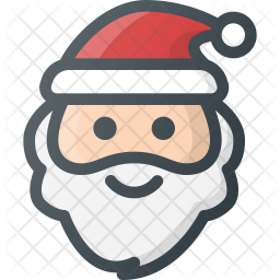 256x256 Santa Claus Icon Of Colored Outline Style