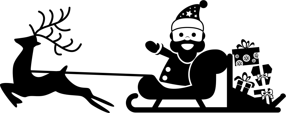 981x388 Santa Claus On His Sled Carried