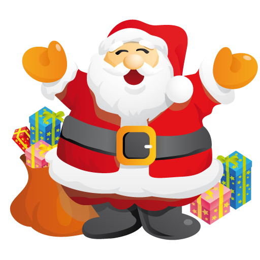 512x512 Santa Claus With Christmas Gifts Icon, Png Clipart Image