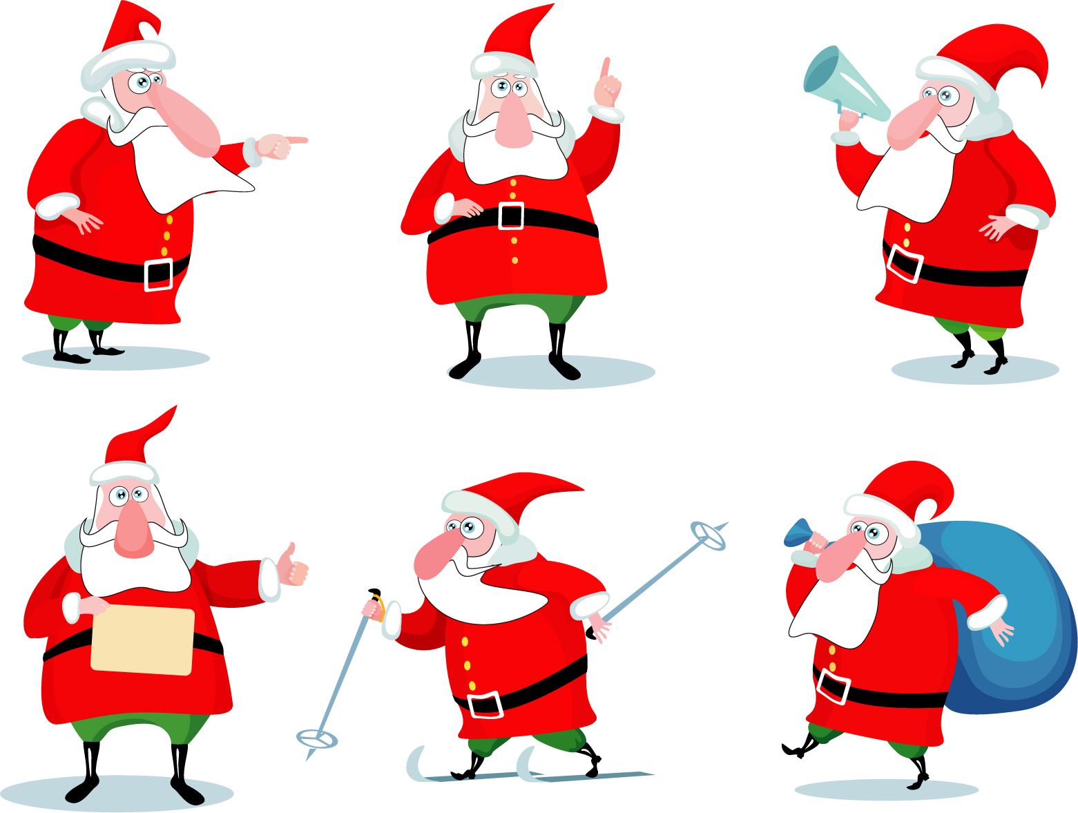 1561x1177 Cartoon Christmas Santa Claus Icons Photo