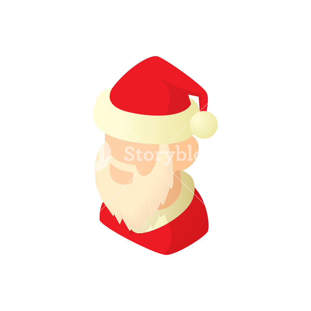 1000x1000 Santa Claus Icon In Cartoon Style Isolated On White Background