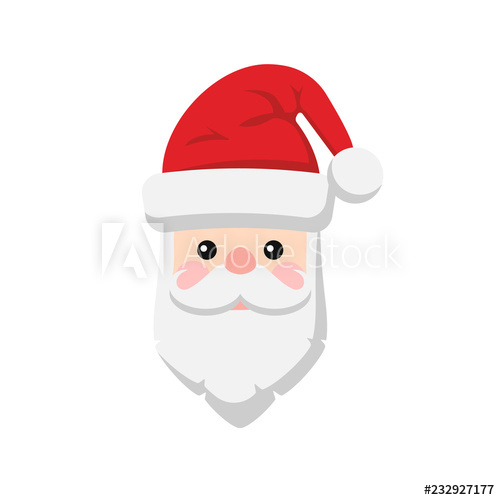 500x500 Santa Claus Icon Santa Claus Face In Flat Design Icon Isolated