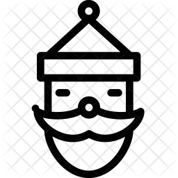 256x256 Santa Claus Icon Of Line Style