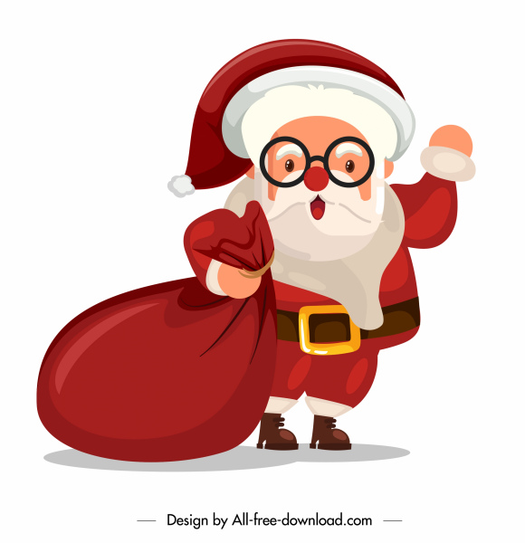 580x600 Santa Claus Icon Cute Cartoon Character Sketch Free Vector