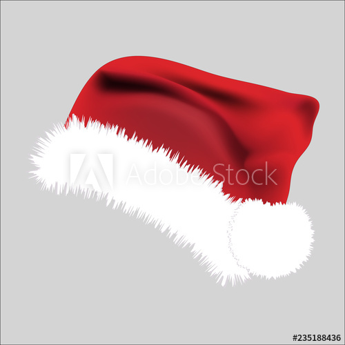 500x500 Santa Hat Icon Symbol Design Vector Christmas Illustration