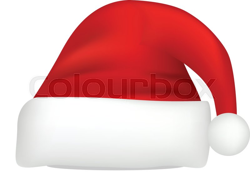 800x558 Santa Hat Icon Realistic Illustration Stock Vector Colourbox