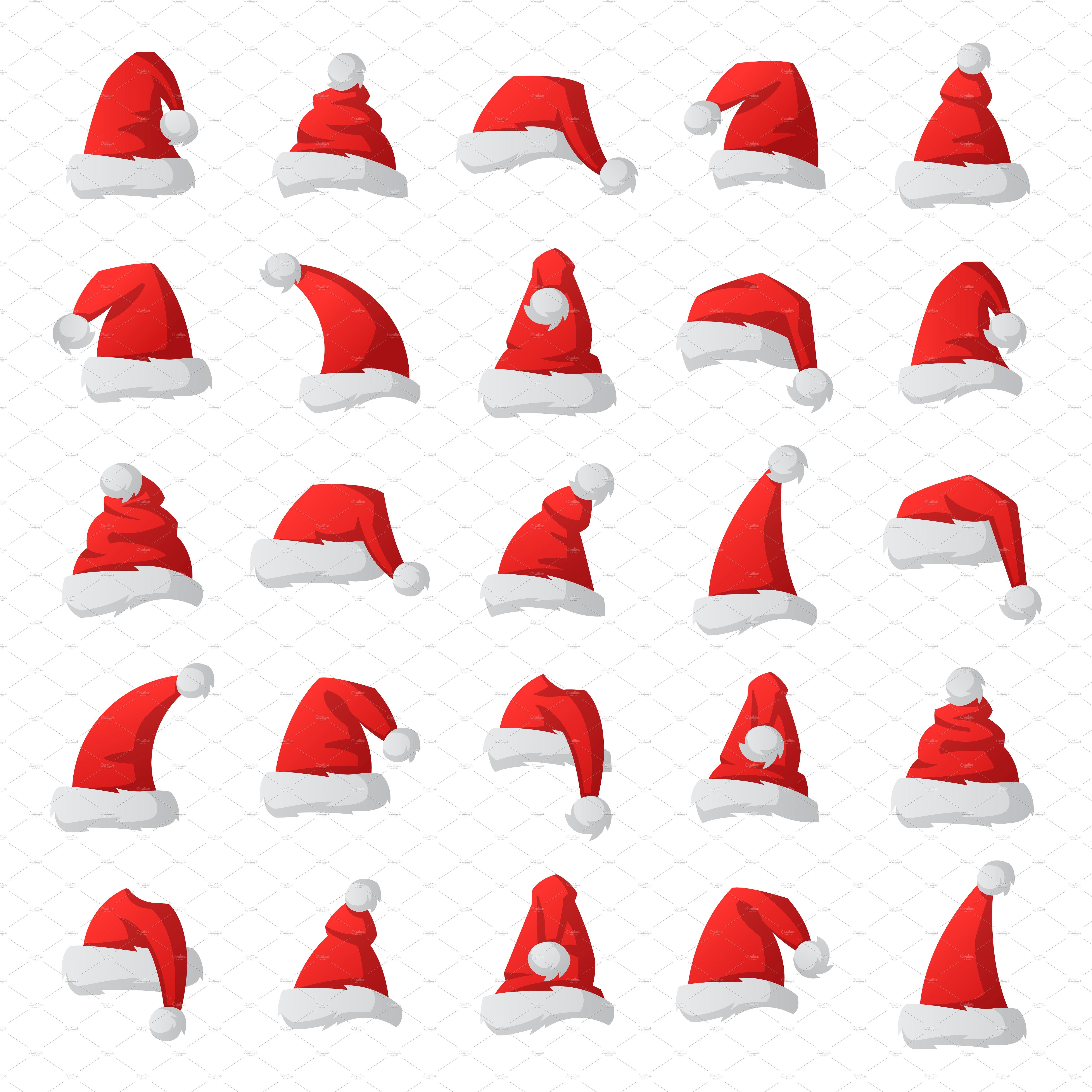 5000x5000 Christmas Santa Hat Vector Set