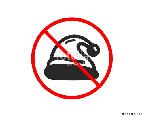 500x405 No Or Stop Santa Hat Icon Christmas Or New Year Sign Claus