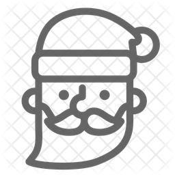 256x256 Santa Claus Icon Of Line Style