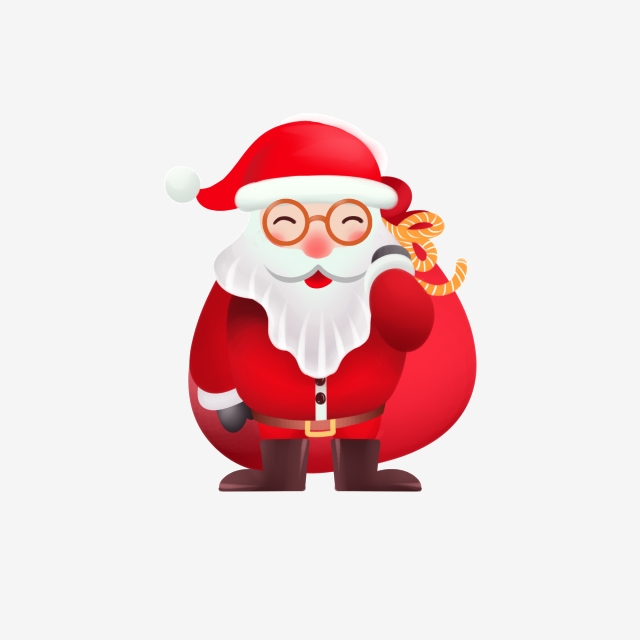 640x640 Santa Icon, Santa Claus Illustration, Beard, Glasses Png