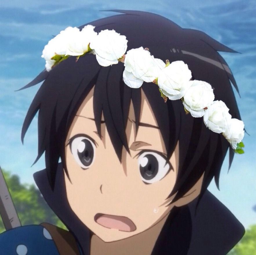 883x881 Flower Crown Icons Tumblr Miscellaneous Kirito, Sword Art