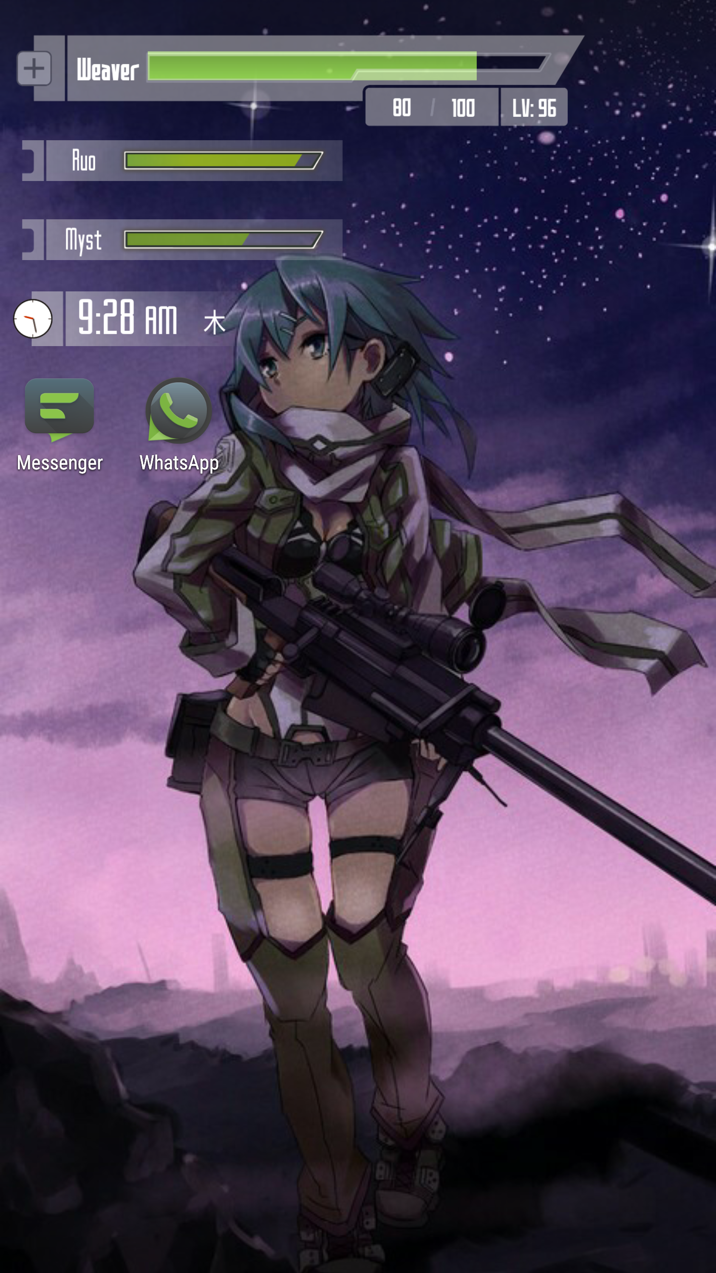 1440x2560 Sao Custom Phone Homescreen