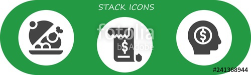 500x150 Vector Icons Pack Of Filled Stack Icons Stock Image And Royalty
