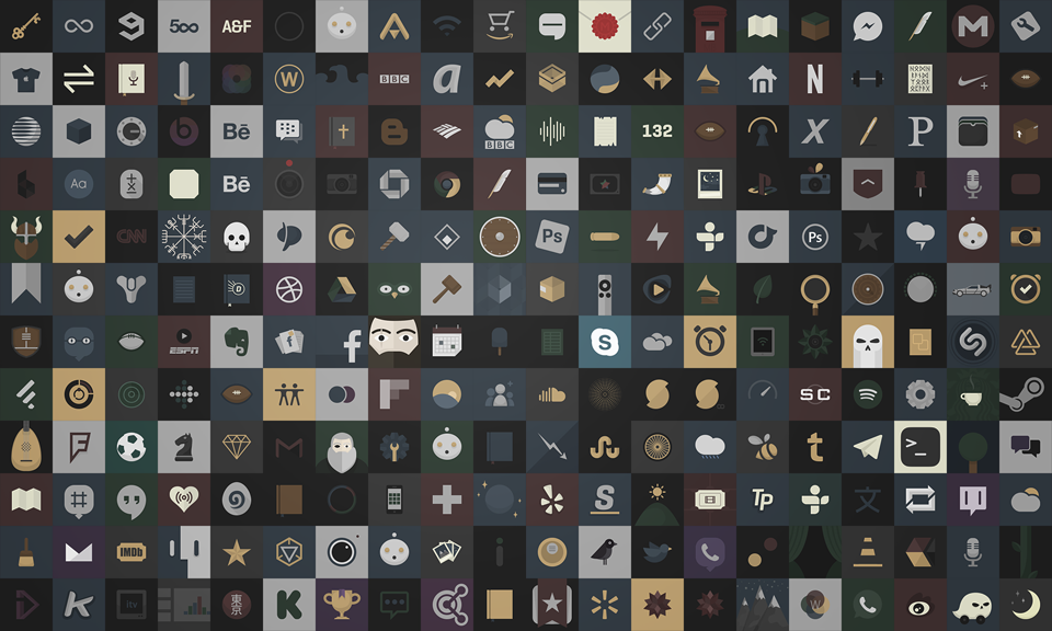 960x576 Dark Royalty Free Icon Pack