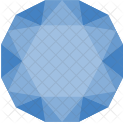 256x256 Sapphire Icon Of Flat Style