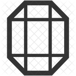 256x256 Sapphire Icon Of Glyph Style