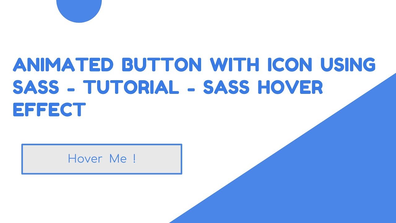 1280x720 Animated Button With Icon Using Sass Tutorial