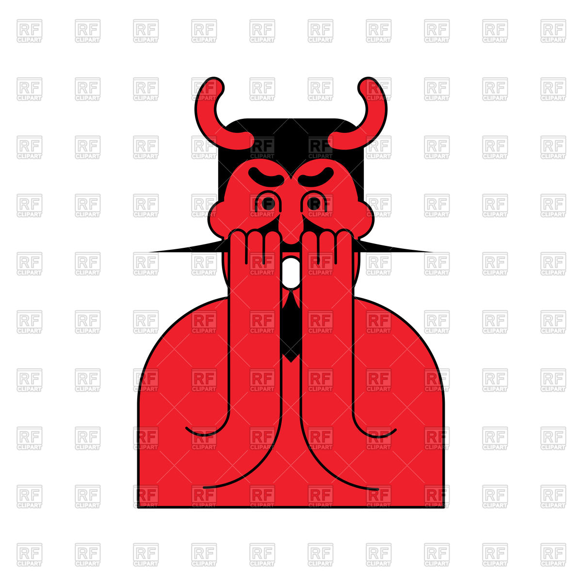 1200x1200 Omg Red Devil Oh My God Satan Icon Vector Image Of Conceptual