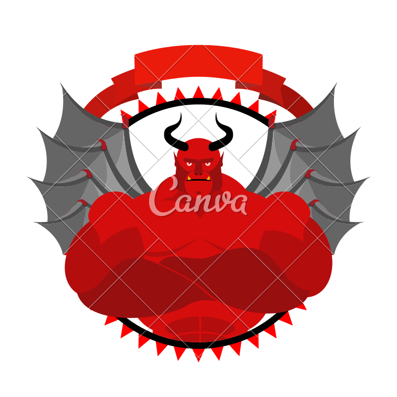 800x800 Red Scary Satan Logo For A Sports Team Icon