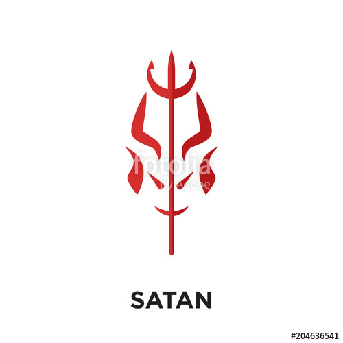 500x500 Satan Logo Isolated On White Background Colorful Vector Icon
