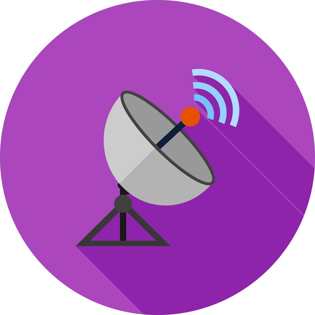 1024x1024 Satellite Dish Flat Shadowed Icon