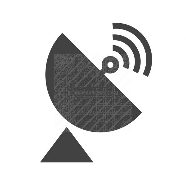 600x600 Satellite Dish Glyph Icon