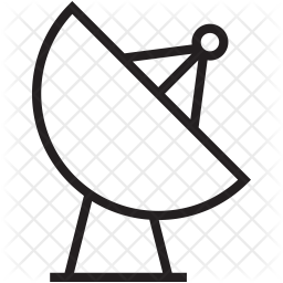 256x256 Satellite Dish Icon Of Line Style