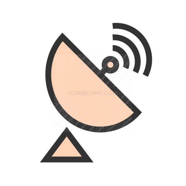 600x600 Satellite Dish Line Filled Icon