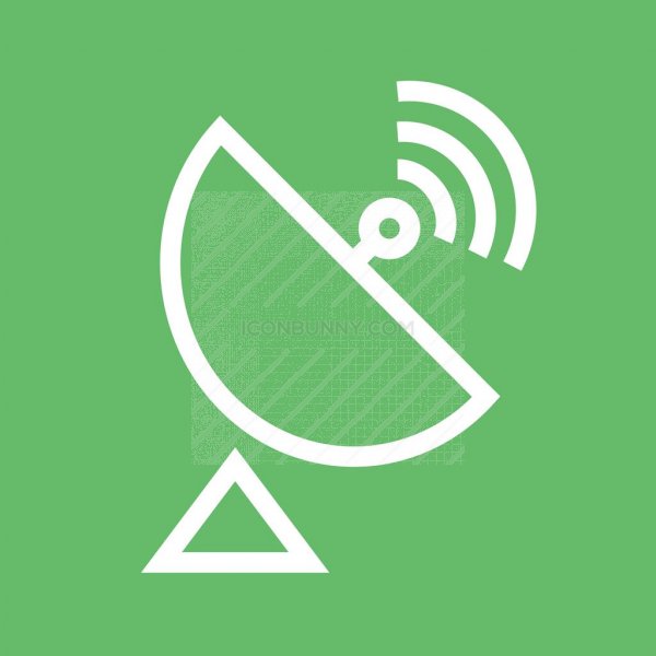 600x600 Satellite Dish Line Multicolor Bg Icon