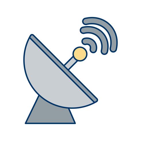 490x490 Satellite Dish Vector Icon