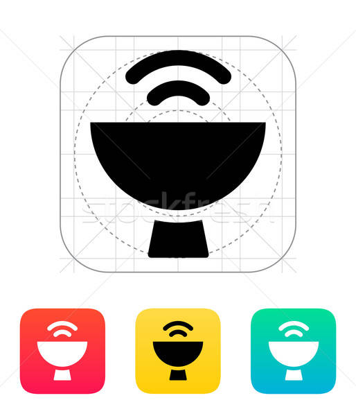 514x600 Satellite Dish Icon Vector Illustration Vector Icon