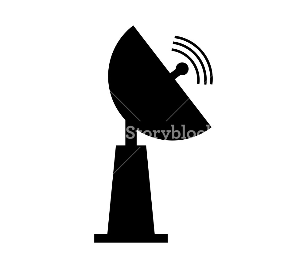1000x875 Satellite Dish Icon On White Background Royalty Free Stock Image