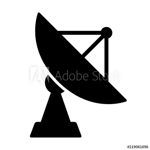 500x500 Large Satellite Dish Antenna Receiver And Transmitter