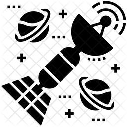 256x256 Satellite Icon Of Glyph Style