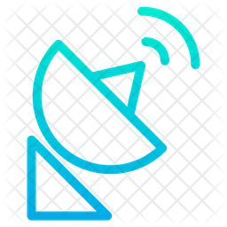 256x256 Satellite Icon Of Gradient Style