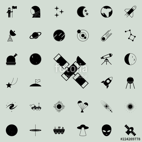 500x500 Satellite Icon Space Icons Universal Set For Web And Mobile