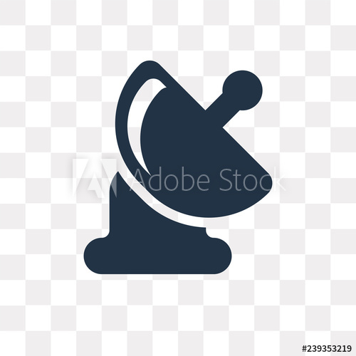 500x500 Satellite Tv Dish Vector Icon Isolated On Transparent Background