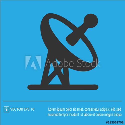 500x500 Satellite Tv Vector Icon Simple Isolated Vector