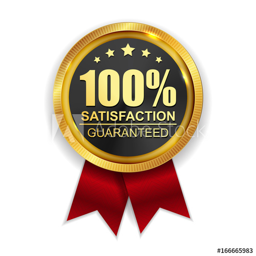 500x500 Satisfaction Guaranteed Golden Medal Label Icon Seal Sign