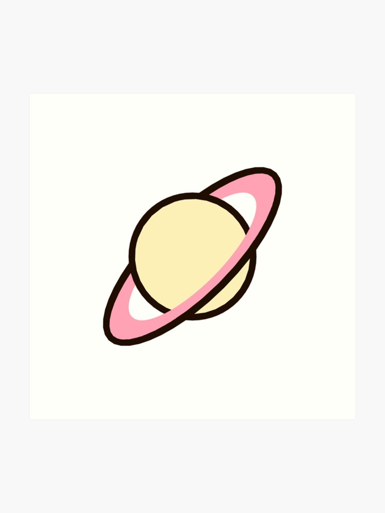 750x1000 Cartoon Saturn Icon Art Print