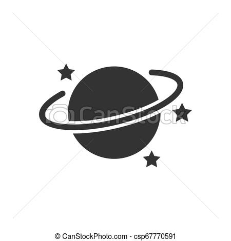 450x470 Saturn Icon In Flat Style Planet Vector Illustration On White