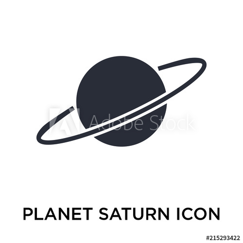 500x500 Planet Saturn Icon Isolated On White Background Modern