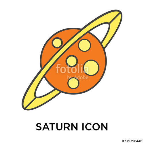 500x500 Saturn Icon Isolated On White Background Modern And Editable