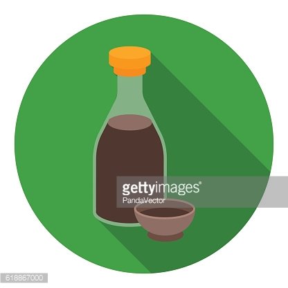 416x416 Soy Sauce Icon In Flat Style Isolated On White Premium Clipart