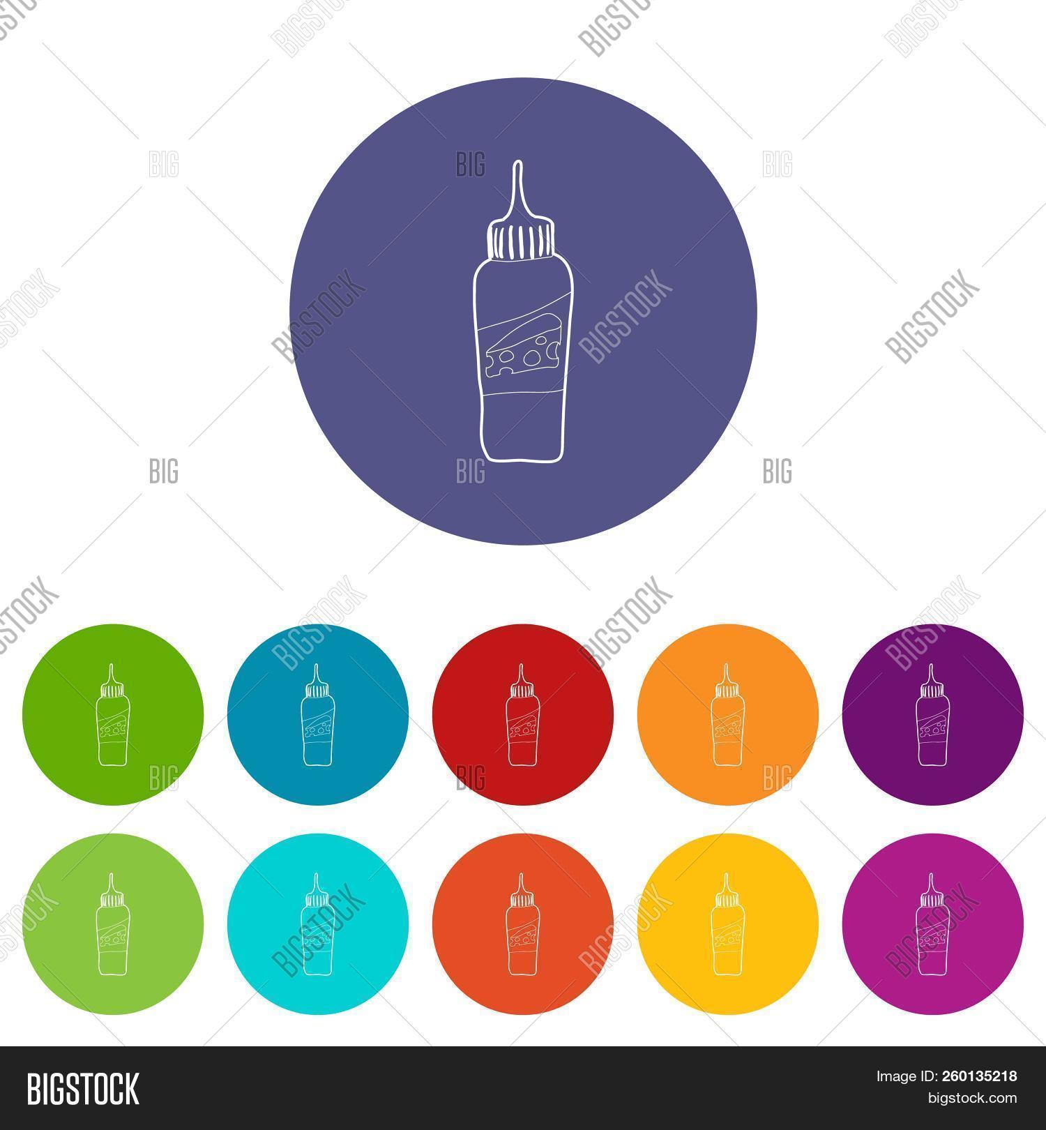 1500x1620 Bottle Of Cheese Sauce Icon Outline Illustration Of Image