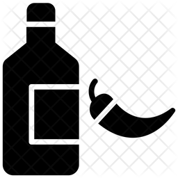 256x256 Chilli Sauce Icon Of Glyph Style