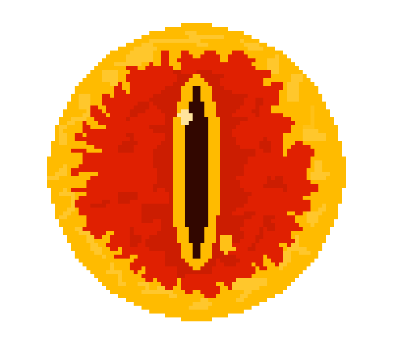 806x695 Pixel Art The Eye Of Sauron