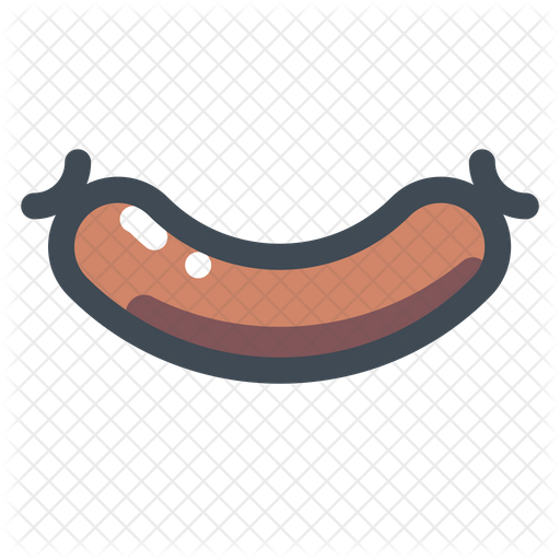 512x512 Sausage Icon Of Colored Outline Style