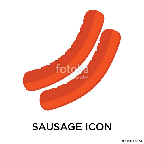 500x500 Sausage Icons Isolated On White Background Modern And Editable