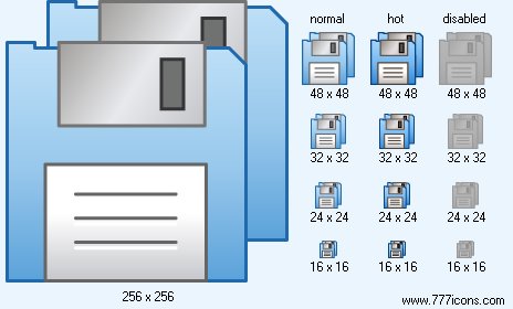 464x280 Save All Icon Toolbar Icon Set